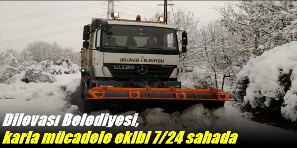 Dilovası Belediyesi, karla mücadele ekibi 7/24 sahada 