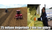 Büyükşehir’den 7 bin çiftçiye 25 milyon değerinde 2 bin ton gübre